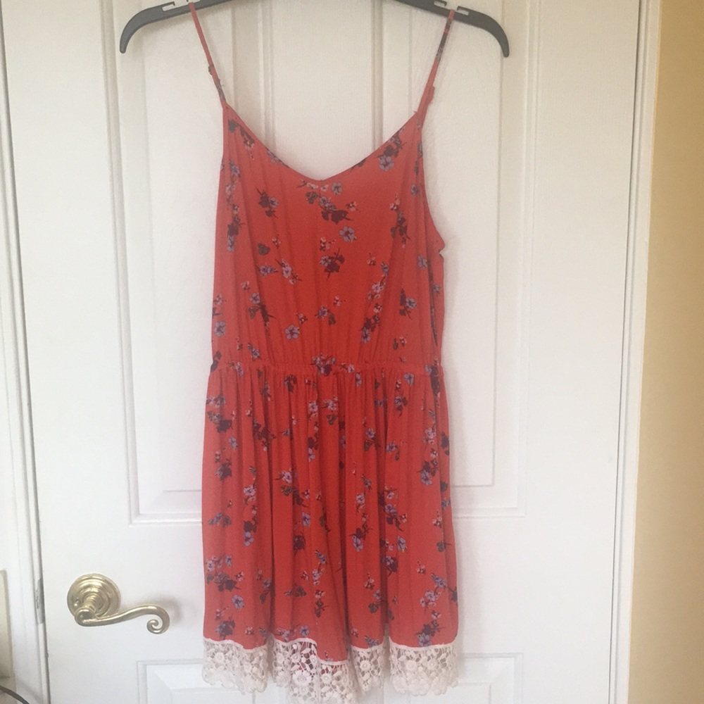 Red orange romper